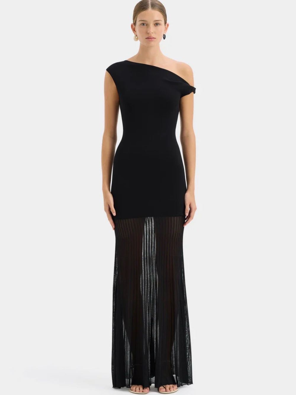 SIR. Indigo Twist Dress in Black